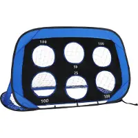 Aopunly But de football 4 en 1 avec mur de but pour enfants Pop-Up But de football pliable avec sac de transport & clous de sol 120x80x80cm (1 pc)