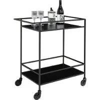 OEM Chariot de bar Rootz Sleek - Chariot de cuisine - Chariot de service - Grand espace de rangement - 68 cm x 40 cm x 79 cm