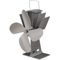 OEM Ventilateur de cheminée sans électricité - chauffage par convection - 4 pales - argent