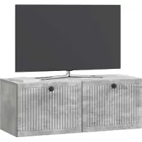 vidaXL Meuble TV mural , gris béton, 78,5 x 31 x 30 cm