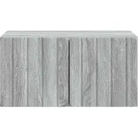 vidaXL Meuble TV mural, 59,5 x 41 x 30 cm, imitation chêne Sonoma gris