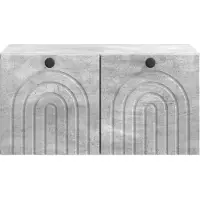vidaXL Meuble TV mural , gris béton, 59,5 x 41 x 30 cm