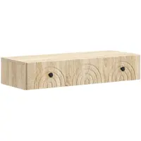 Syfax Table d'appoint murale Chêne Sonoma 87,5 x 34,5 x 17 cm