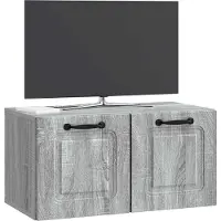 vidaXL Meuble TV mural Sonoma gris 59,5 x 31 x 30 cm