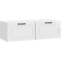 Syfax Meuble TV mural Montage mural Blanc brillant 98 x 41 x 30 cm