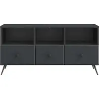 vidaXL Meuble TV noir 102 x 34,5 x 50 cm en aggloméré
