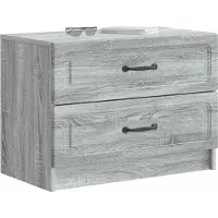 vidaXL Cabinet de chevet avec tiroir Sonoma gris 62 x 34,5 x 44,5 cm