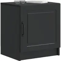 vidaXL Cabinet de chevet Noir 43 x 34,5 x 47 cm Bois d'ingénierie