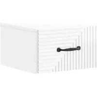 vidaXL Cabinet de chevet mural 2 pcs Blanc brillant 34,5 x 33 x 20 cm