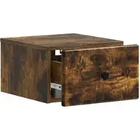 vidaXL Cabinet de chevet mural 2 pcs Chêne fumé 34,5 x 33 x 20 cm