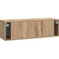 vidaXL Meuble TV mural 98 x 31 x 30 cm, chêne Artisan