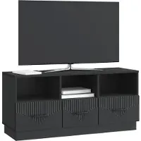vidaXL Meuble TV noir 102 x 34,5 x 47 cm en aggloméré