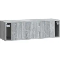 vidaXL Meuble TV mural , gris Sonoma, 98 x 31 x 30 cm