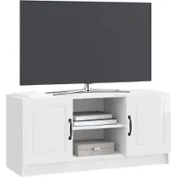 vidaXL Meuble TV , blanc brillant, 102 x 34,5 x 47 cm, aggloméré