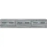 vidaXL : Meubles TV, 147 x 34,5 x 27 cm, imitation bois Sonoma gris