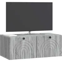 vidaXL Meuble TV mural , gris Sonoma, 78,5 x 41 x 30 cm