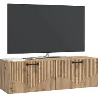 vidaXL Meuble TV mural en chêne Artisan, 98 x 31 x 30 cm