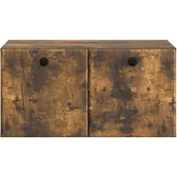 vidaXL Meuble TV mural 59,5 x 41 x 30 cm Chêne fumé