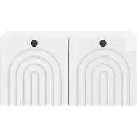 vidaXL Meuble TV mural , blanc brillant, 59,5 x 41 x 30 cm