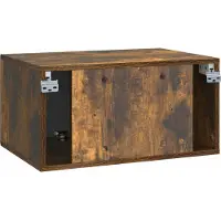 vidaXL Meuble TV mural en chêne fumé 59,5 x 41 x 30 cm