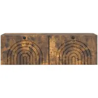 vidaXL Meuble TV mural en chêne fumé 98 x 31 x 30 cm