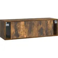 vidaXL Meuble TV mural en chêne fumé 98 x 31 x 30 cm