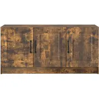 vidaXL Meuble TV en chêne fumé 99 x 34,5 x 47 cm, aggloméré