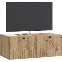 vidaXL Meuble TV mural 78,5 x 41 x 30 cm, chêne Artisan