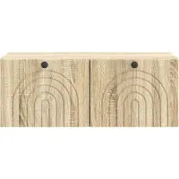 vidaXL Meuble TV mural en chêne Sonoma 78,5 x 41 x 30 cm