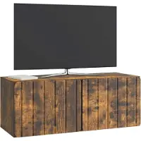 vidaXL Meuble TV mural, 78,5 x 31 x 30 cm, finition chêne fumé