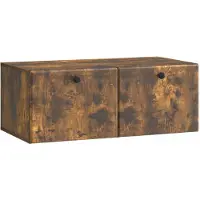 vidaXL Meuble TV mural 78,5 x 41 x 30 cm Chêne fumé