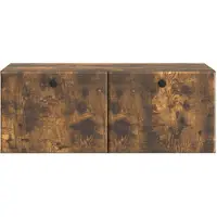 vidaXL Meuble TV mural 78,5 x 41 x 30 cm Chêne fumé