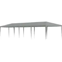 vidaXL Tente de réception , gris clair, 1200 x 300 x 255 cm, PE et acier