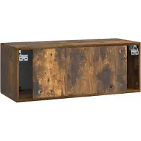 vidaXL Meuble TV mural en chêne fumé 78,5 x 31 x 30 cm
