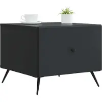 vidaXL Table basse à tiroirs, noire, 49 x 50 x 40 cm, aggloméré