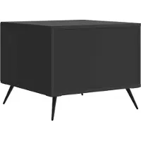vidaXL Table basse noire, 49 x 50 x 40 cm, en panneaux de particules