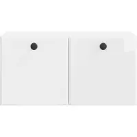 vidaXL Meuble TV mural 59,5 x 31 x 30 cm Blanc brillant