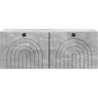 vidaXL Meuble TV mural , gris béton, 78,5 x 31 x 30 cm