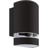 Strühm 04004 Applique murale d'extérieur 'BRUNO GU10 C BLACK' LED, IP54, adaptée à l'extérieur, source lumineuse remplaçable
