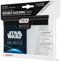 GameGenic GGS15035 - Star Wars : Illimité Art Sleeves double pack, Space Blue (pack individuel)