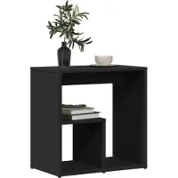 vidaXL Tables d'appoint 2 pcs noir 50x30x50 cm bois d’ingénierie