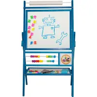 3toysm Planche rotative avec compteur à 2 rangs bleu