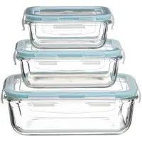 5five Simply Smart Bocaux en verre avec couvercles, 3 pièces