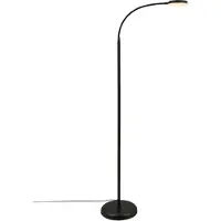 Briloner - Lampadaire tactile, à intensité variable, orientable, fonction mémoire, lampadaire sur pied salon, lampe sur pied, 125,5x21x45cm, noir