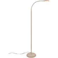 Briloner - Lampadaire tactile, à intensité variable, orientable, fonction mémoire, lampadaire sur pied salon, lampe sur pied, 125,5x21x45cm, beige