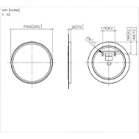 Dornbracht miroir lumineux rond, diamètre 600mm, avec éclairage LED, 83150979-10