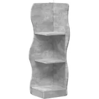 vidaXL Étagère d'angle Gris béton 34 x 33 x 102 cm Bois d'ingénierie