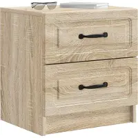 vidaXL Cabinet de chevet avec tiroir Chêne Sonoma 43 x 34,5 x 44,5 cm