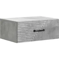vidaXL Cabinet de chevet mural 2 pcs Gris béton 49 x 34,5 x 20 cm