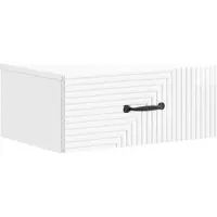 vidaXL Cabinet de chevet mural 2 pcs Blanc brillant 49 x 34,5 x 20 cm